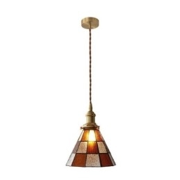 Retro gitter glas pendel lampe japansk stil belysning
