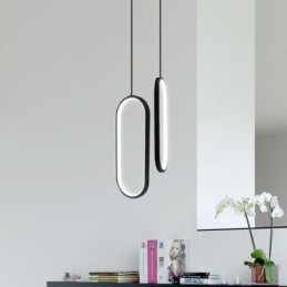 Oval pendel akryl dekorativ lysarmatur