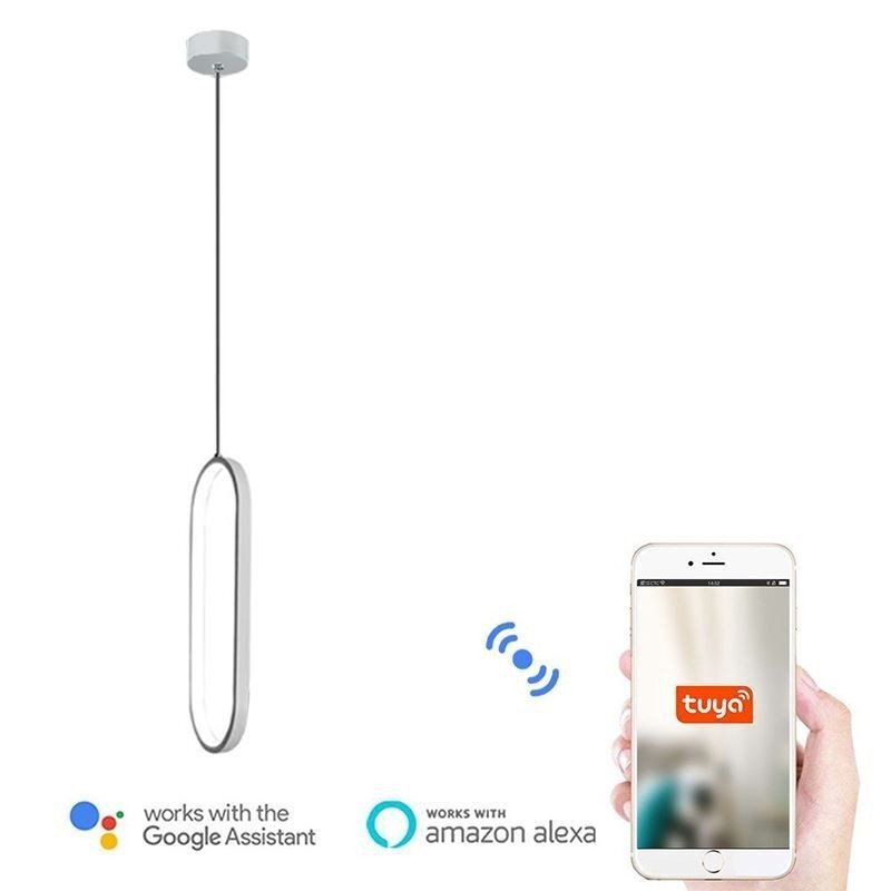 Oval pendel akryl dekorativ lysarmatur