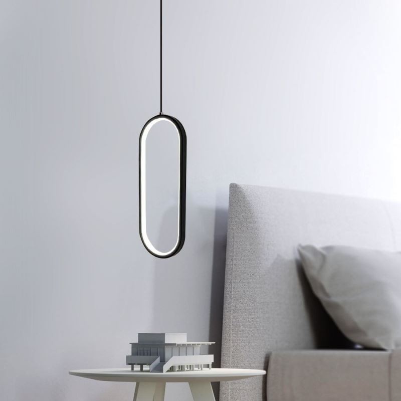 Oval pendel akryl dekorativ lysarmatur