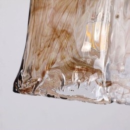 Unik mini glas pendel japansk stil ravfarve dekorativ belysning