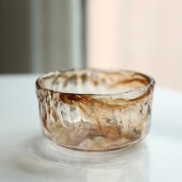 Unik mini glas pendel japansk stil ravfarve dekorativ belysning