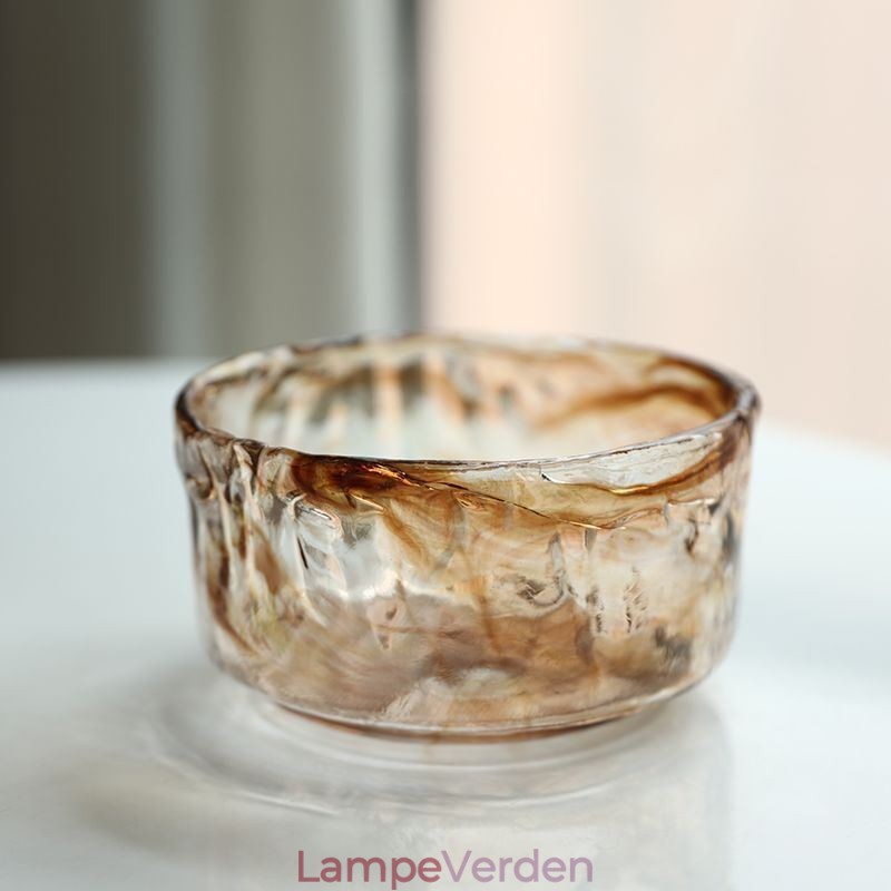 Unik mini glas pendel japansk stil ravfarve dekorativ belysning