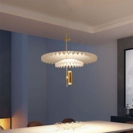 Moderne plisseret pendellampe Akryl dekorativ belysning
