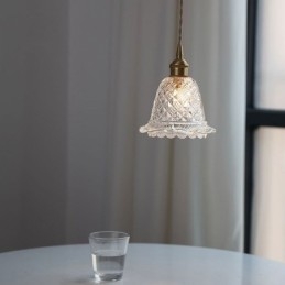 Moderne blomst glas pendel lys 1 lys dekorativ lysarmatur