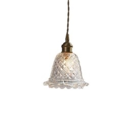 Moderne blomst glas pendel lys 1 lys dekorativ lysarmatur