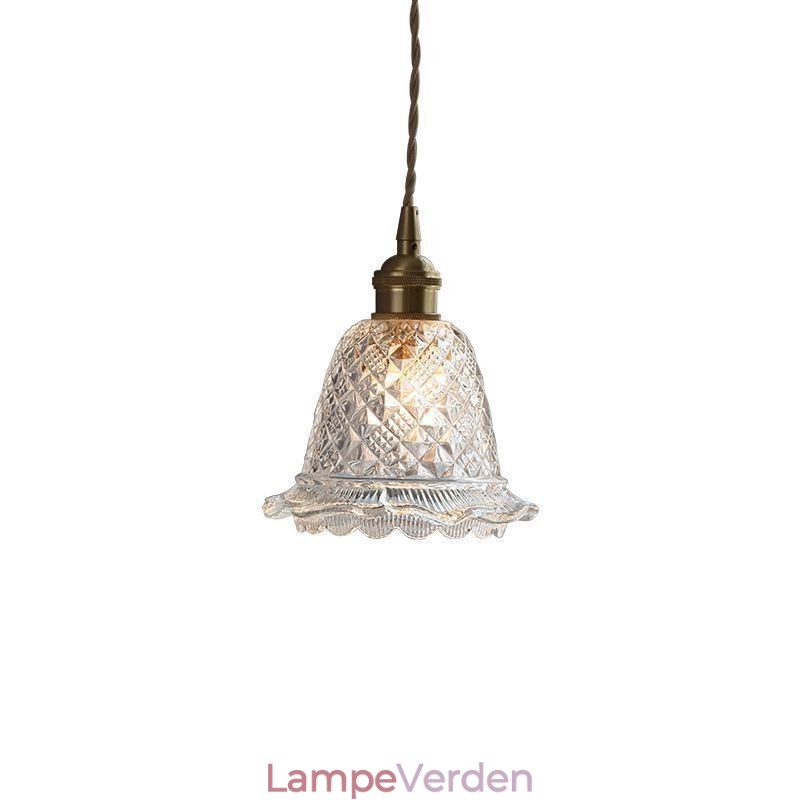 Moderne blomst glas pendel lys 1 lys dekorativ lysarmatur