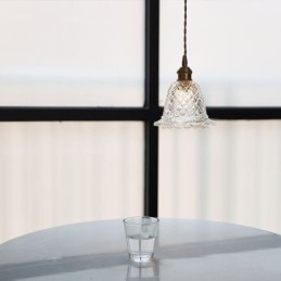 Moderne blomst glas pendel lys 1 lys dekorativ lysarmatur