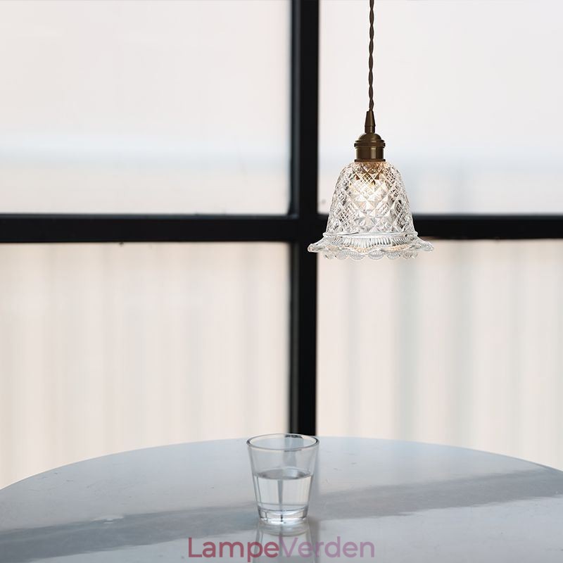 Moderne blomst glas pendel lys 1 lys dekorativ lysarmatur