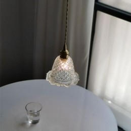 Moderne blomst glas pendel lys 1 lys dekorativ lysarmatur