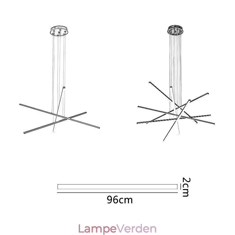 Lineær Pendel Pendel Dekorativ Lysarmatur