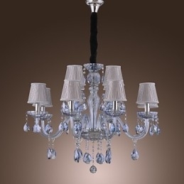 Traditionel klassisk krystal galvaniseret glas lysekrone