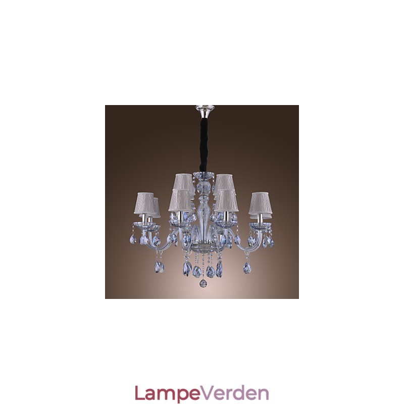 Traditionel klassisk krystal galvaniseret glas lysekrone