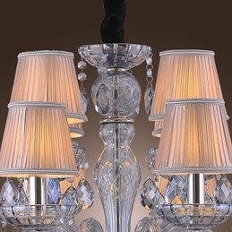 Traditionel klassisk krystal galvaniseret glas lysekrone