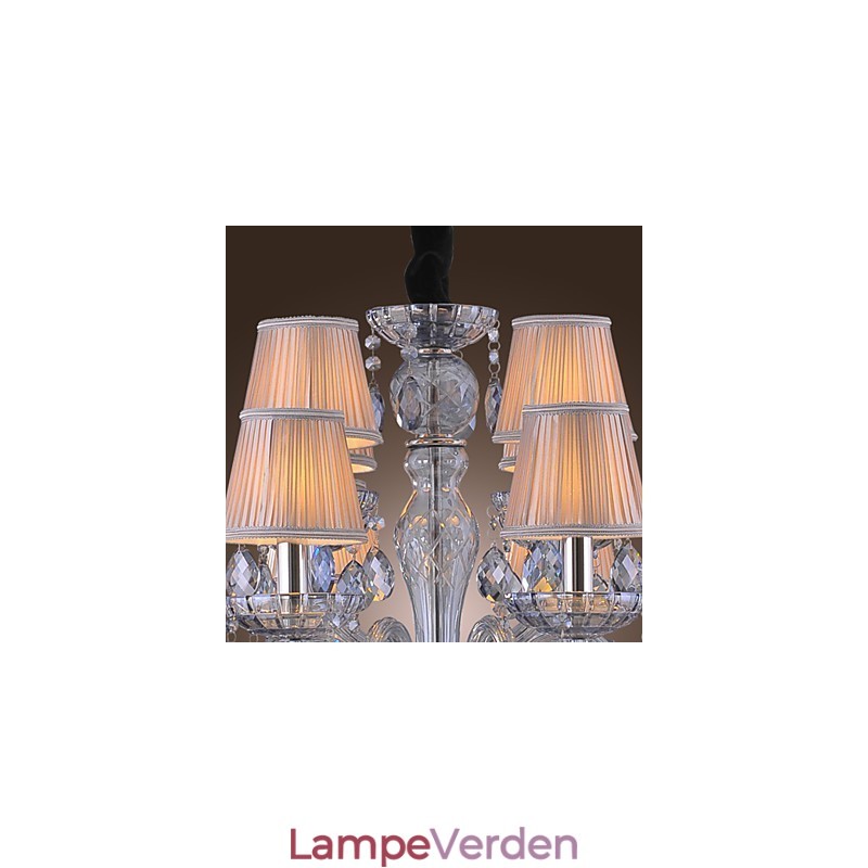 Traditionel klassisk krystal galvaniseret glas lysekrone