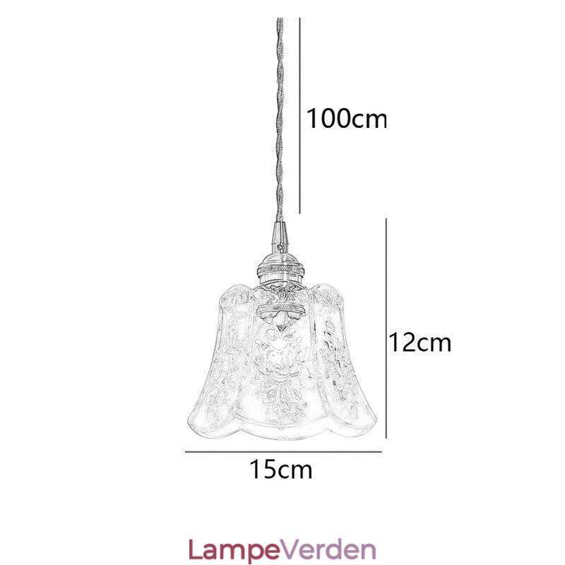 Blomster pendel Minimalistisk dekorativt glas lysarmatur