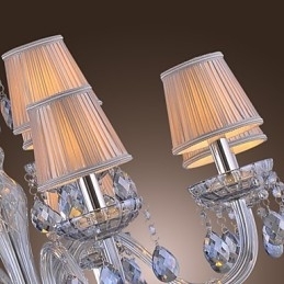 Traditionel klassisk krystal galvaniseret glas lysekrone