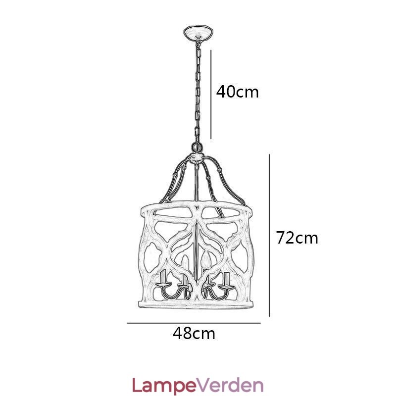 Vintage Style 4 Light Lantern Pendel Light