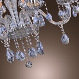 Traditionel klassisk krystal galvaniseret glas lysekrone