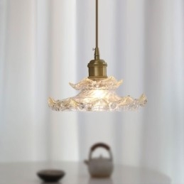 Japansk stil glas pendel Lotus glas pendel