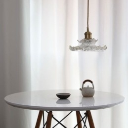 Japansk stil glas pendel Lotus glas pendel