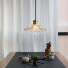 Japansk stil glas pendel Lotus glas pendel