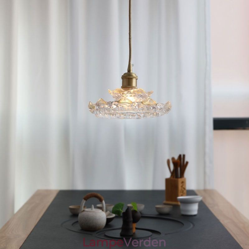 Japansk stil glas pendel Lotus glas pendel