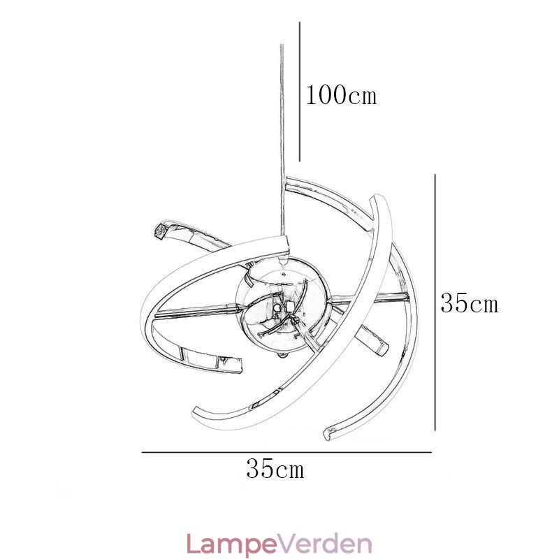 Drejelig Globe Pendel Light Dekorativ Loftslampe