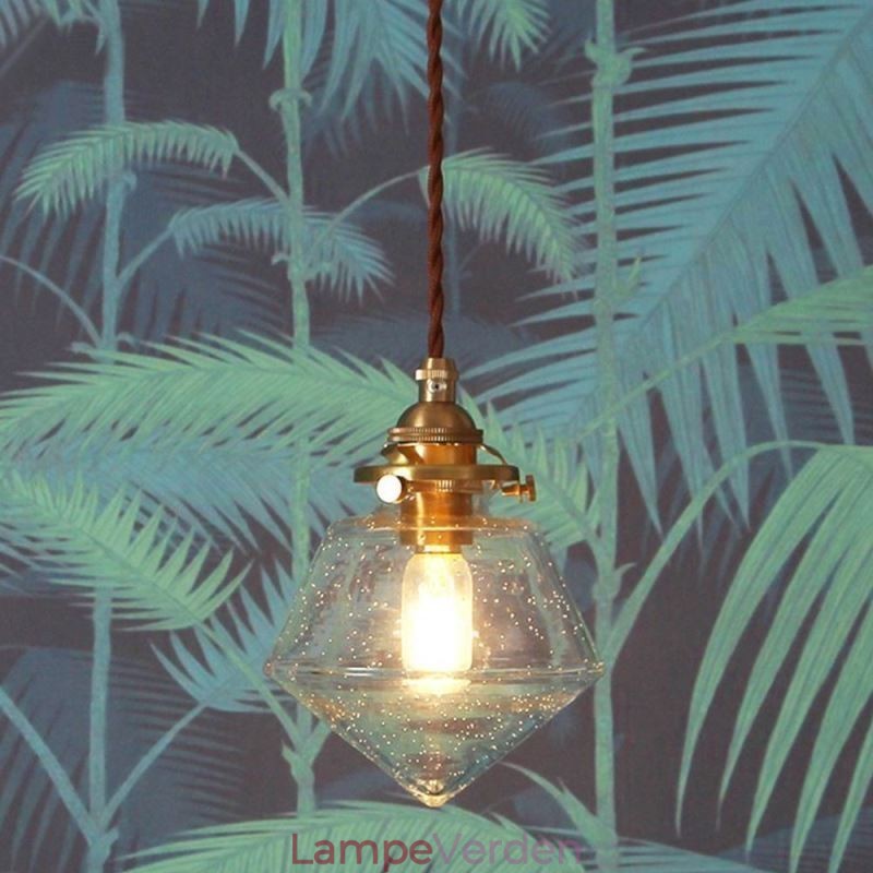 1 lys diamant glas pendel lys boble glas lys armatur