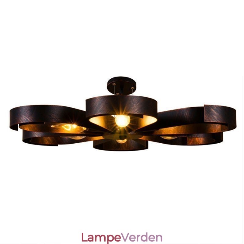 Moderne vintage loftslys jern blomsterformet pendel