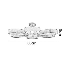 Moderne vintage loftslys jern blomsterformet pendel
