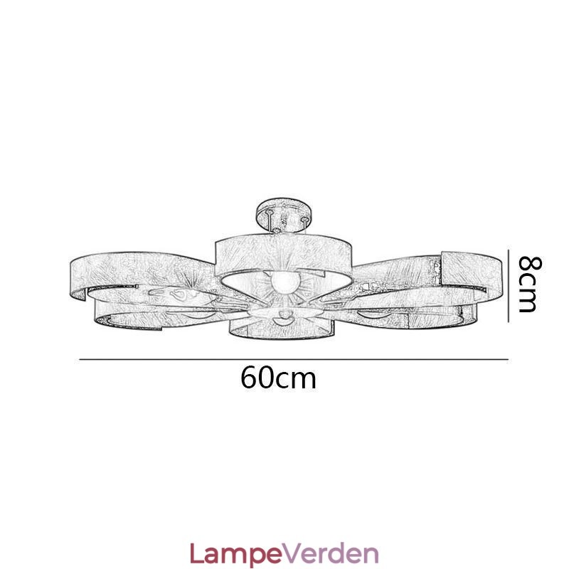 Moderne vintage loftslys jern blomsterformet pendel