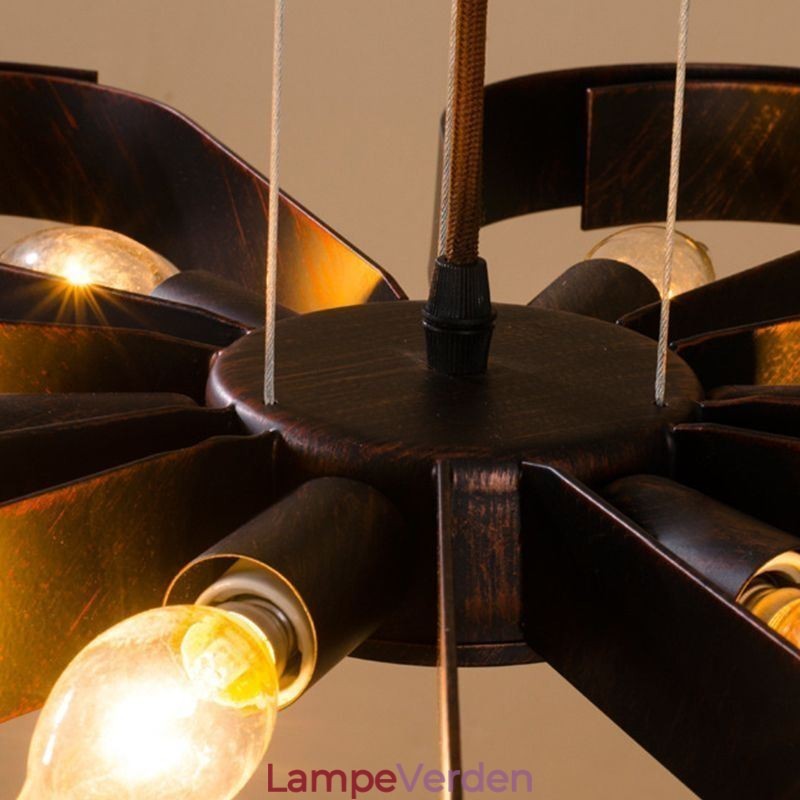 Moderne vintage loftslys jern blomsterformet pendel