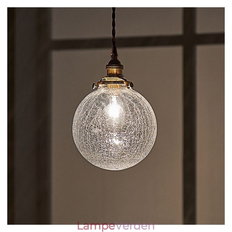 Glas Pendel Moderne Crackle Loftslampe