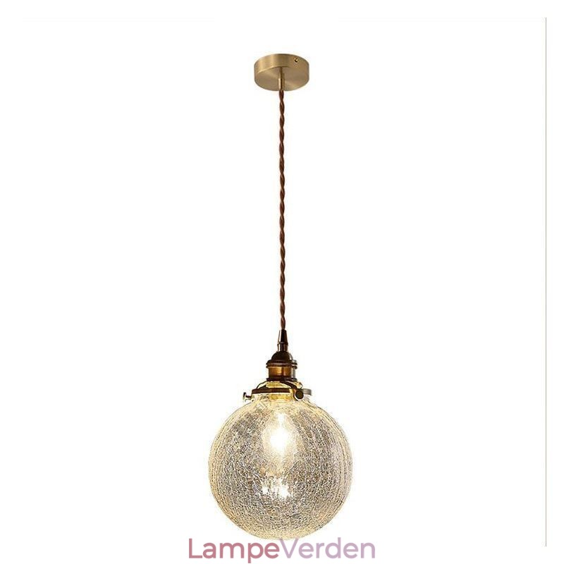 Glas Pendel Moderne Crackle Loftslampe