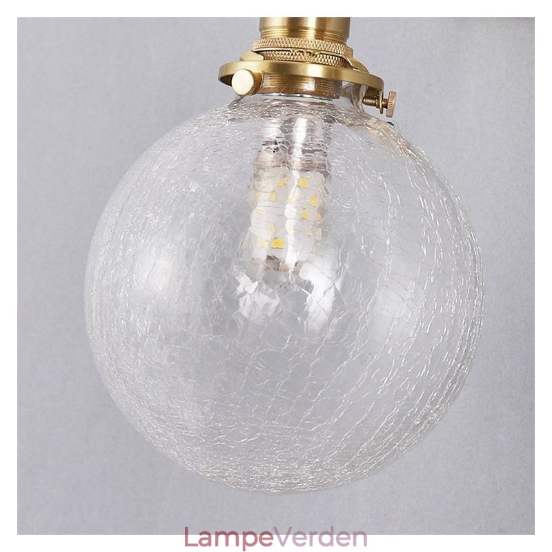 Glas Pendel Moderne Crackle Loftslampe