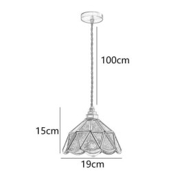 Retro glas loftslampe i japansk stil