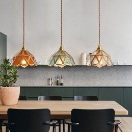 Retro glas loftslampe i japansk stil