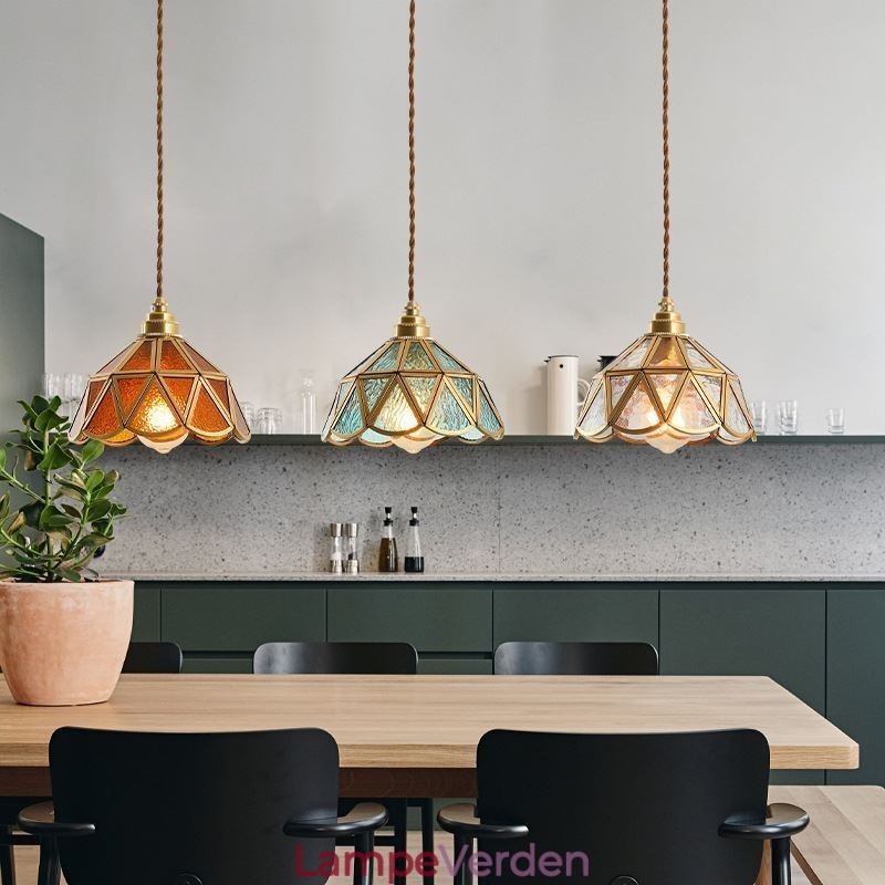 Retro glas loftslampe i japansk stil