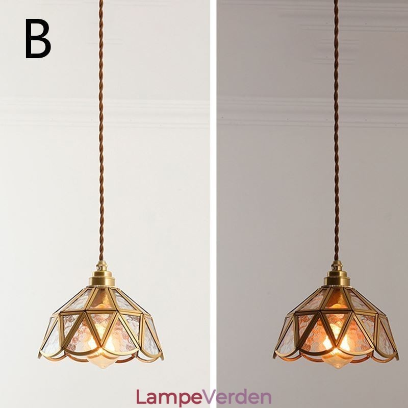 Retro glas loftslampe i japansk stil