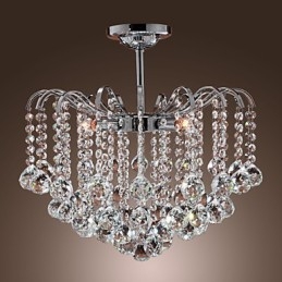 Moderne moderne krystalmaleri metal lysekrone
