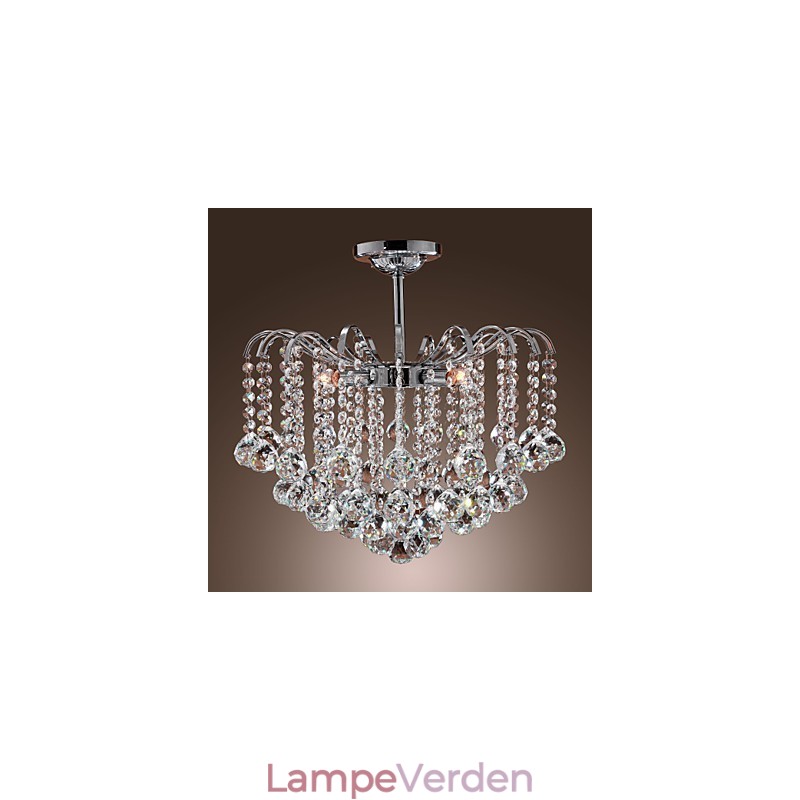 Moderne moderne krystalmaleri metal lysekrone
