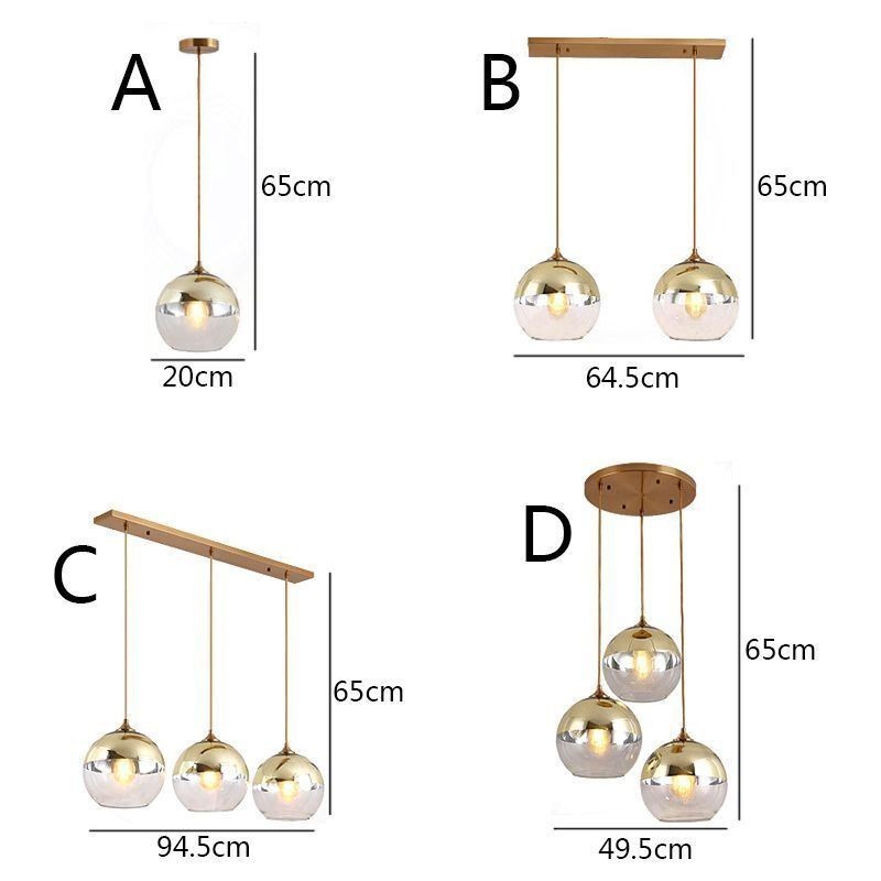 Creative Iron+Glas Globe Pendel Light Dekorative Lighting