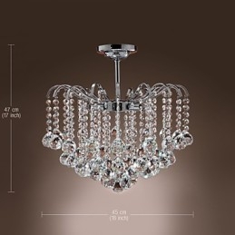 Moderne moderne krystalmaleri metal lysekrone