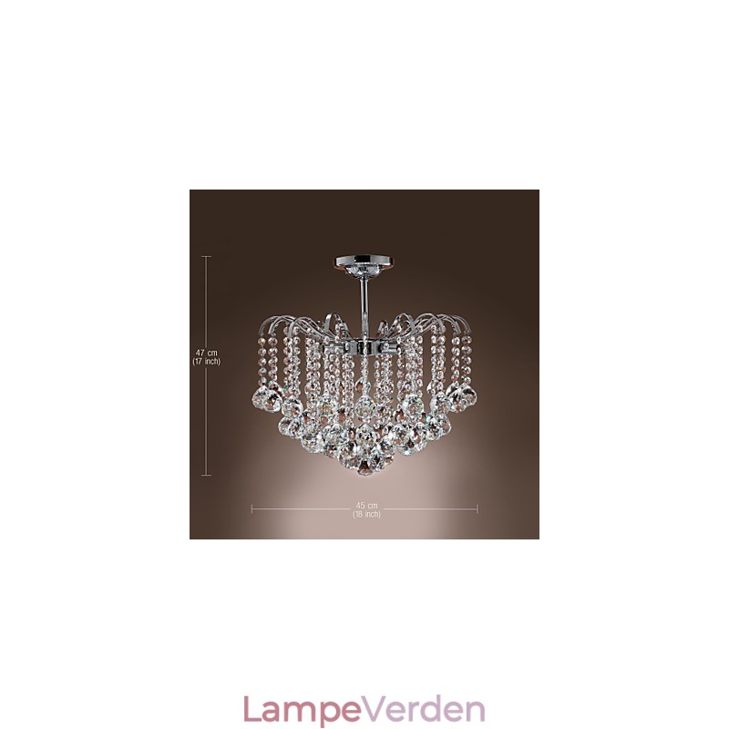 Moderne moderne krystalmaleri metal lysekrone