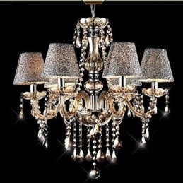 Moderne moderne klassisk vintage krystal galvaniseret glas lysekrone