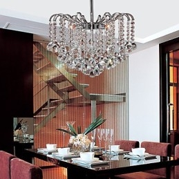 Moderne moderne krystalmaleri metal lysekrone
