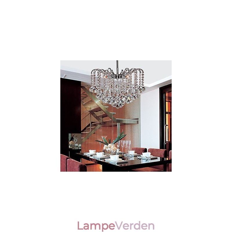 Moderne moderne krystalmaleri metal lysekrone