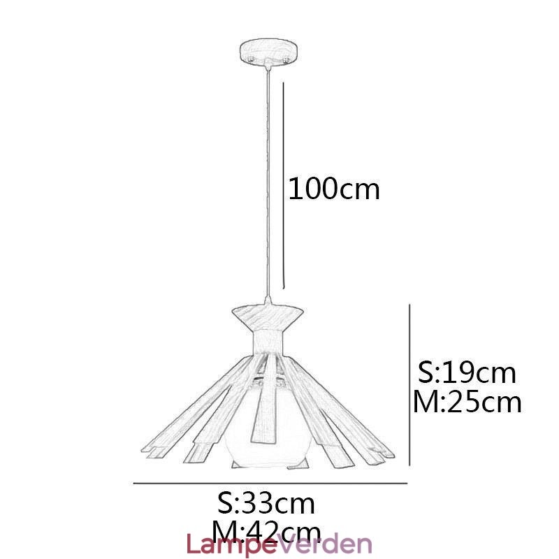 Simpel stil træ pendel armatur