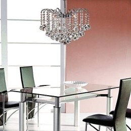 Moderne moderne krystalmaleri metal lysekrone